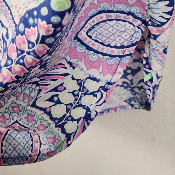 Talbots Button Down Shirt Wmns SZ LG Style ID4976 Multicolor Floral 100% Cotton - Picture 6 of 12